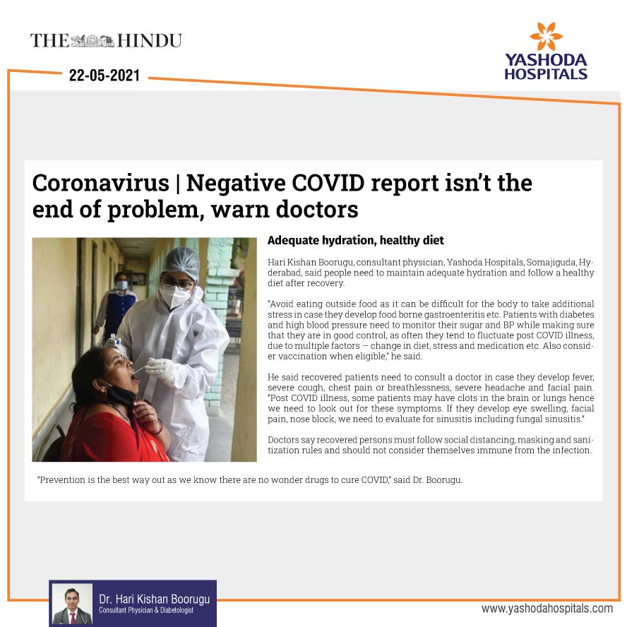Covid negative report is not the end of the problem