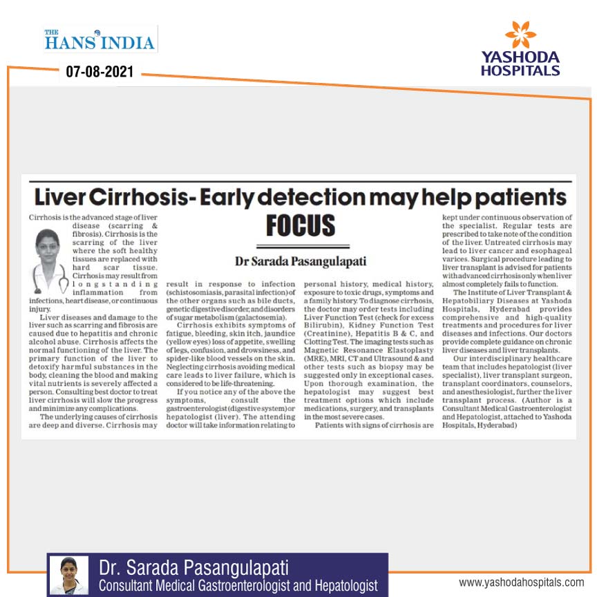 Early detection may help Liver Cirrhosis patients
