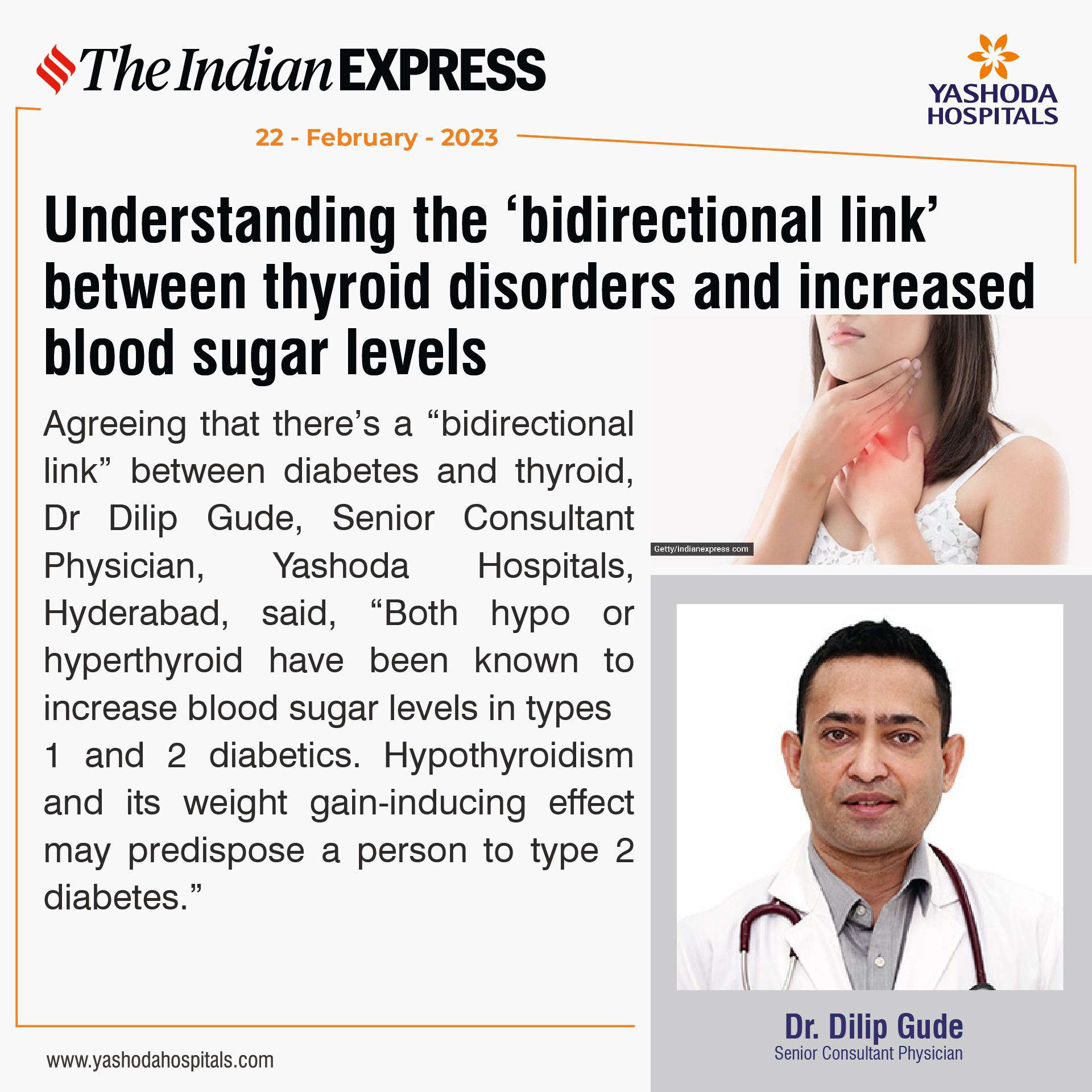 Understanding the ‘bidirectional link’ between thyroid disorders and increased blood sugar levels