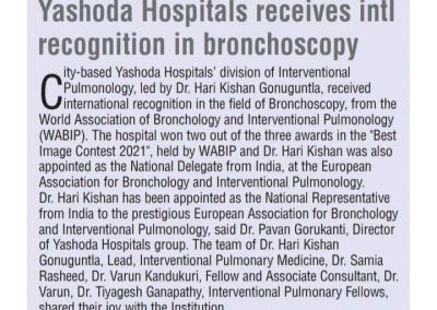 International Recognition in Pulmonology & Bronchoscopy 10