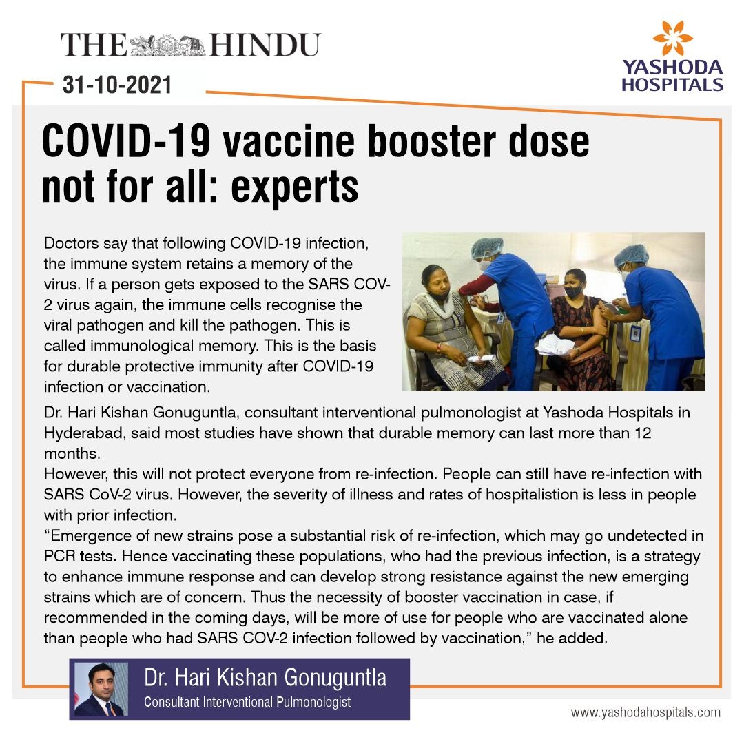 Covid-19 vaccine booster dose is not for all